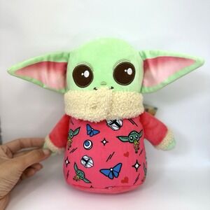 Mattel Star Wars Grogu Plush Pink Holiday Sweater Mandalorian Baby Yoda Toy